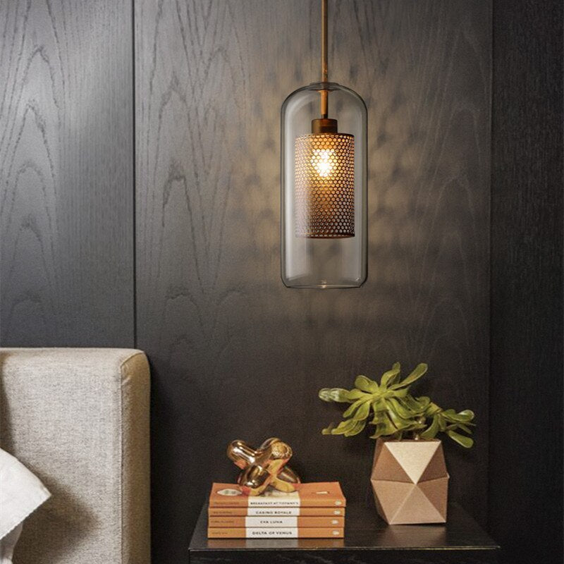 Vaelindor | Sleek Globe Glass Golden Luminaire Pendant Light