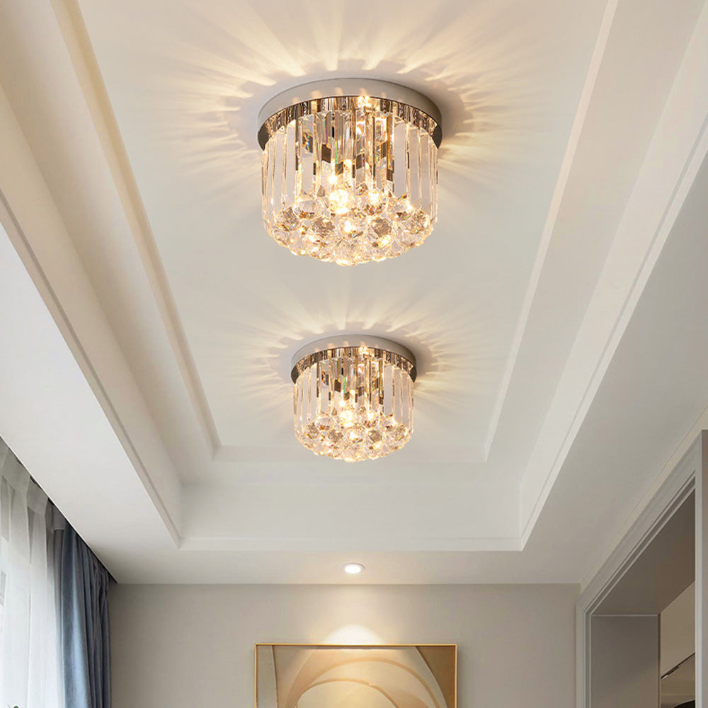 Prisma | Luxurious Crystal Prism Drum Ceiling Light