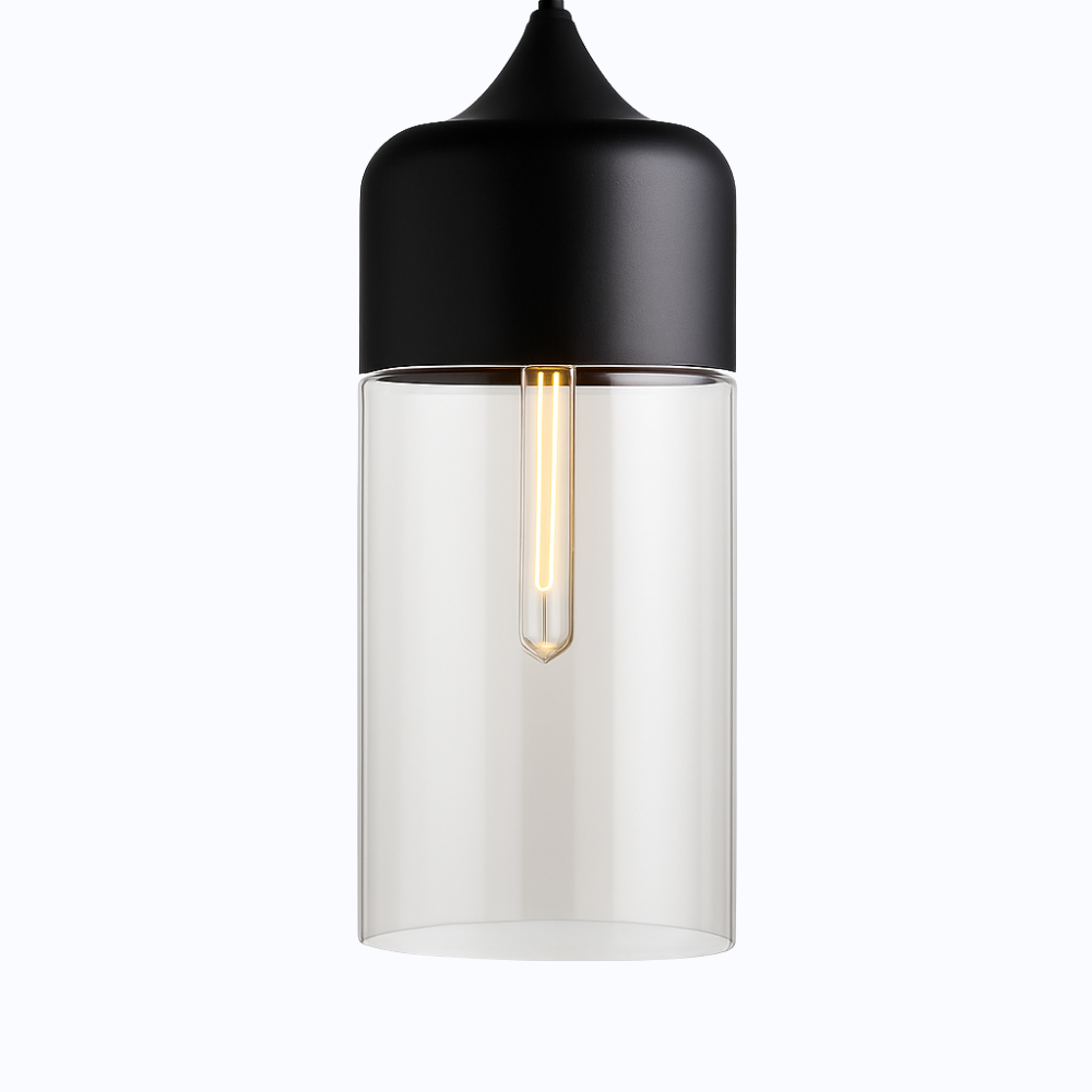 Verphine | Modern Industrial Glass Metal Loft Pendant Light
