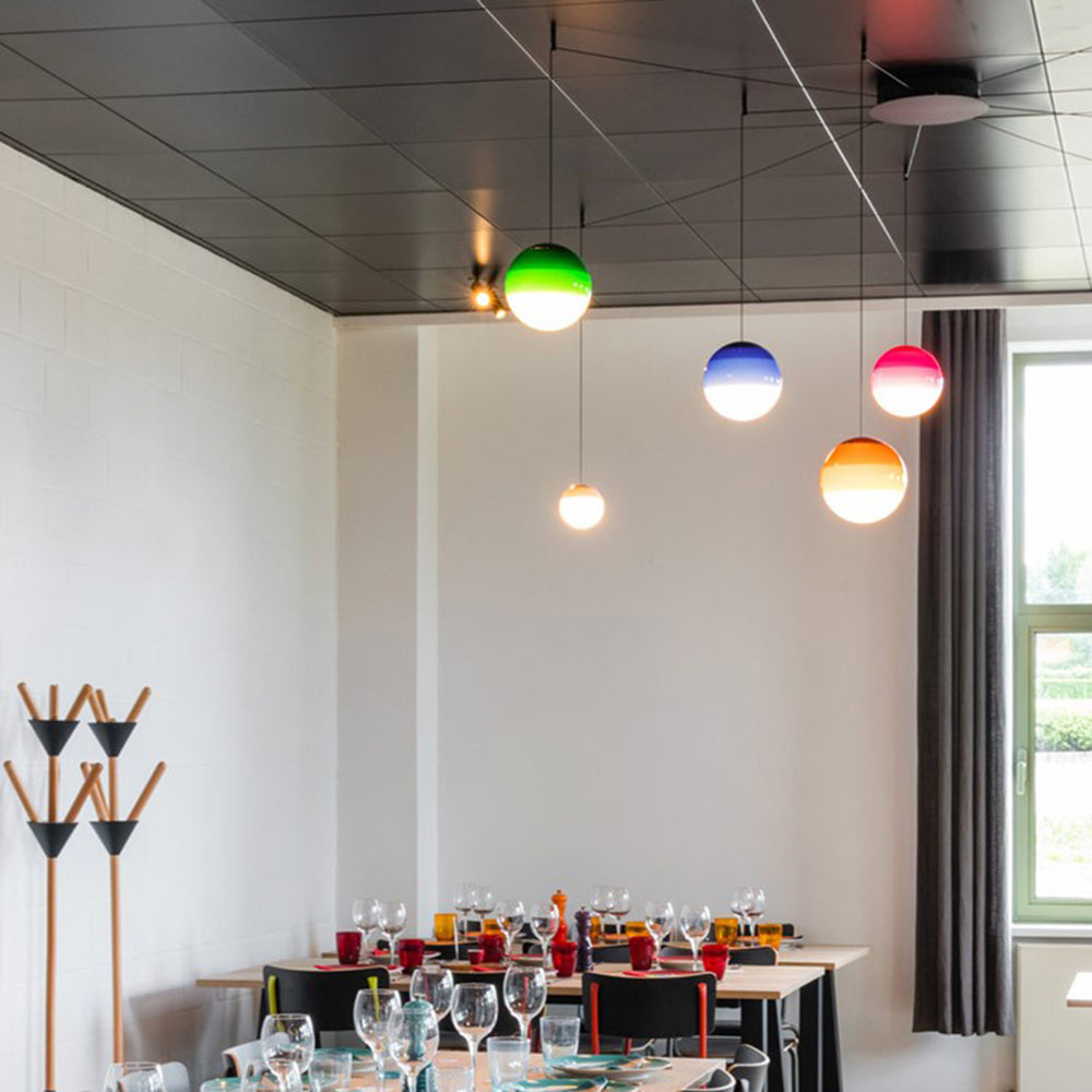 Lithose | Artistic Spherical Bubble Glass Pendant Light