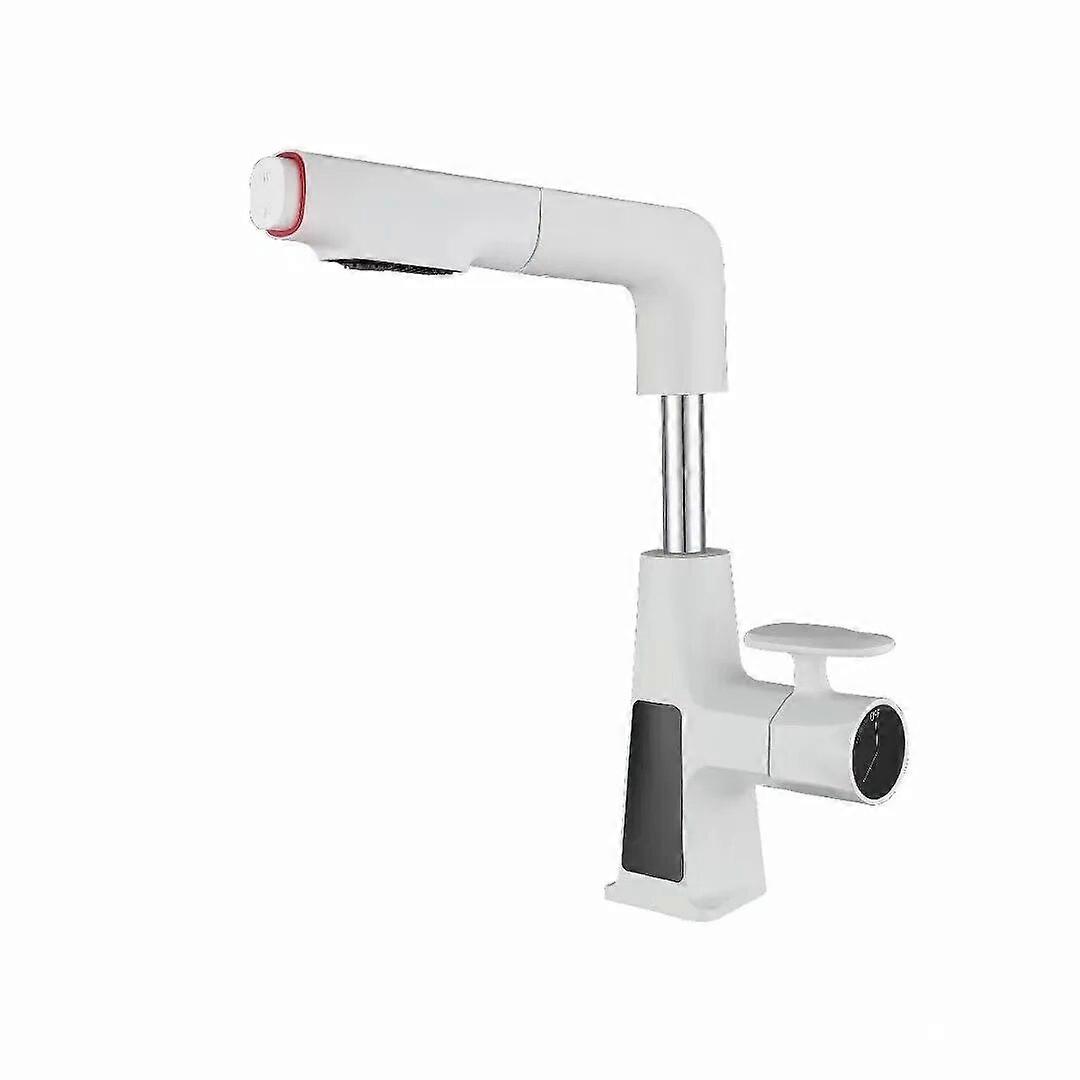 Eldrune | Sleek L-Shaped Pull Out Sprayer Kitchen Sink Mixer Tap