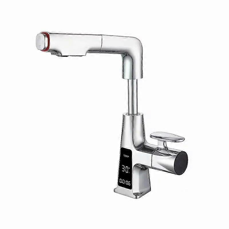Eldrune | Sleek L-Shaped Pull Out Sprayer Kitchen Sink Mixer Tap