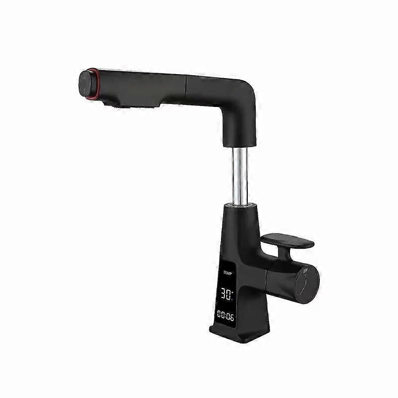 Eldrune | Sleek L-Shaped Pull Out Sprayer Kitchen Sink Mixer Tap