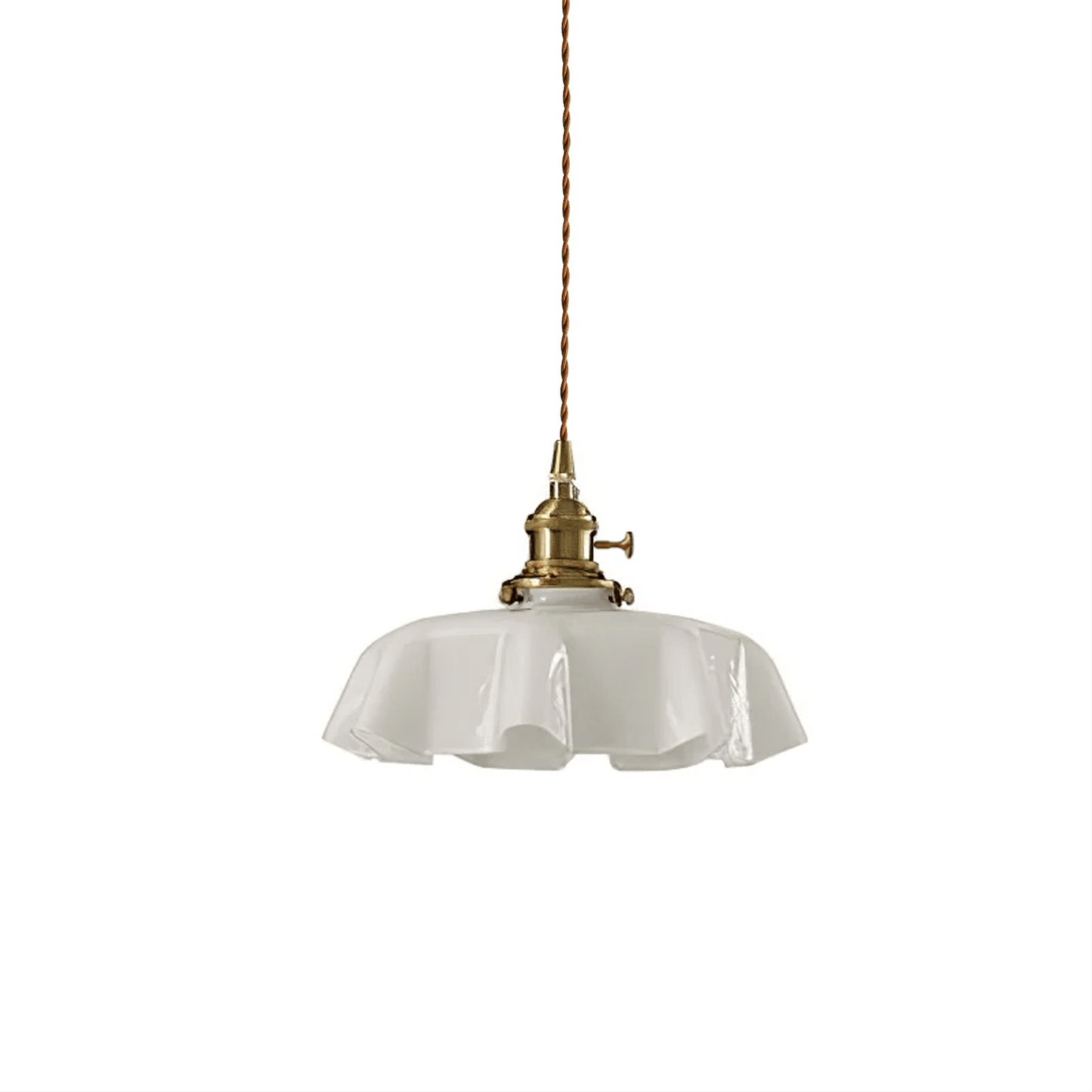 Kelvarna | Vintage Pleated Glass Fluted Pendant Light