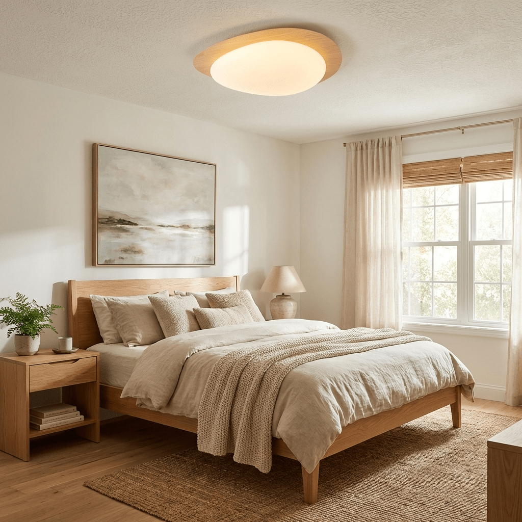 Elenorris | Sculptural Pebble Silhouette Flush Mount Ceiling Light