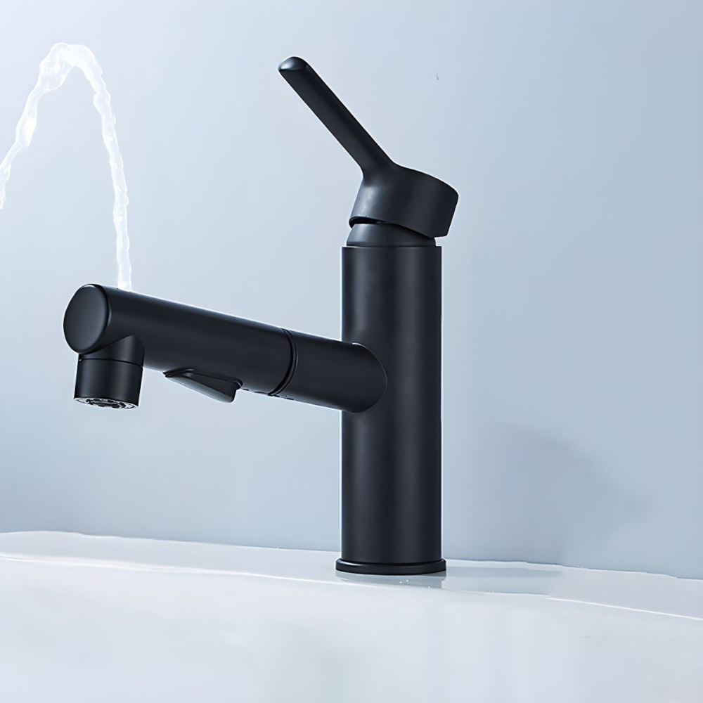 Oksvalah | Modern Geometric Column Profile Bathroom Sink Tap