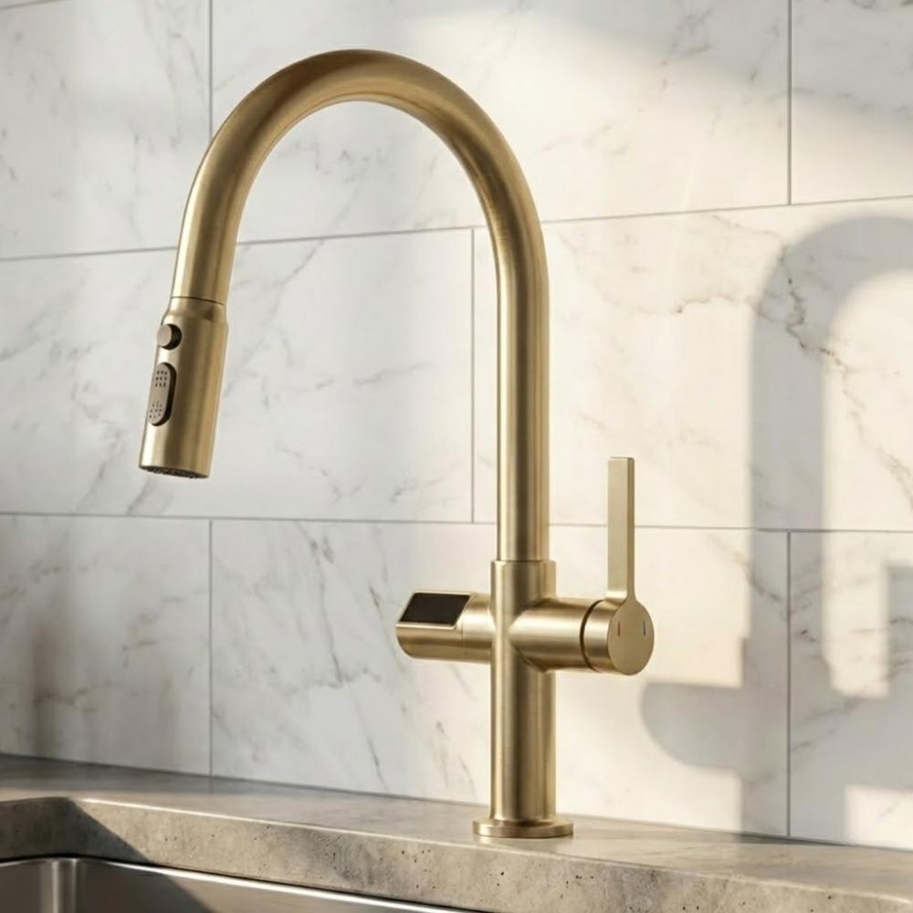 Kineti | Touchless Smart Basin Mixer Kitchen Tap with Pull Down Sprayer