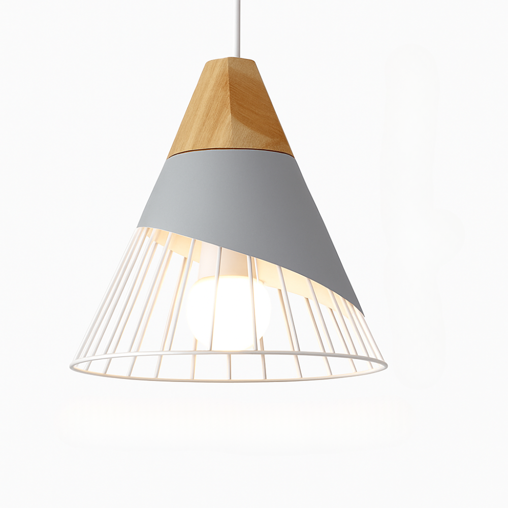 Virelo | Modern Nordic Metal And Wood Pendant Light