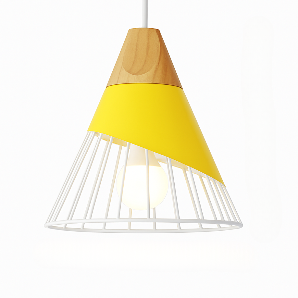 Virelo | Modern Nordic Metal And Wood Pendant Light