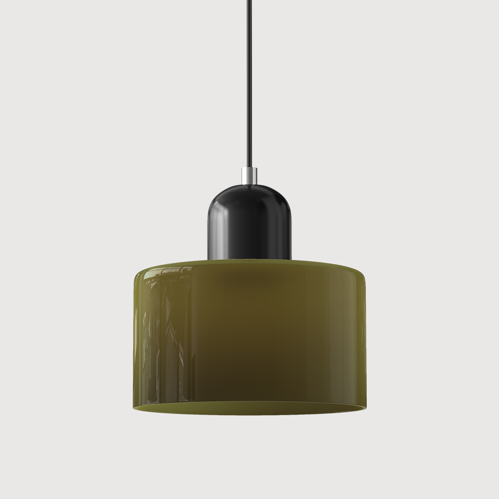 Chroma | Modern Bauhaus Cylinder And Dome Glass Pendant Light