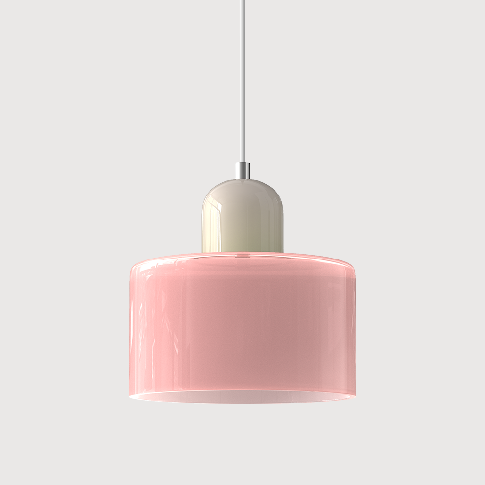 Chroma | Modern Bauhaus Cylinder And Dome Glass Pendant Light