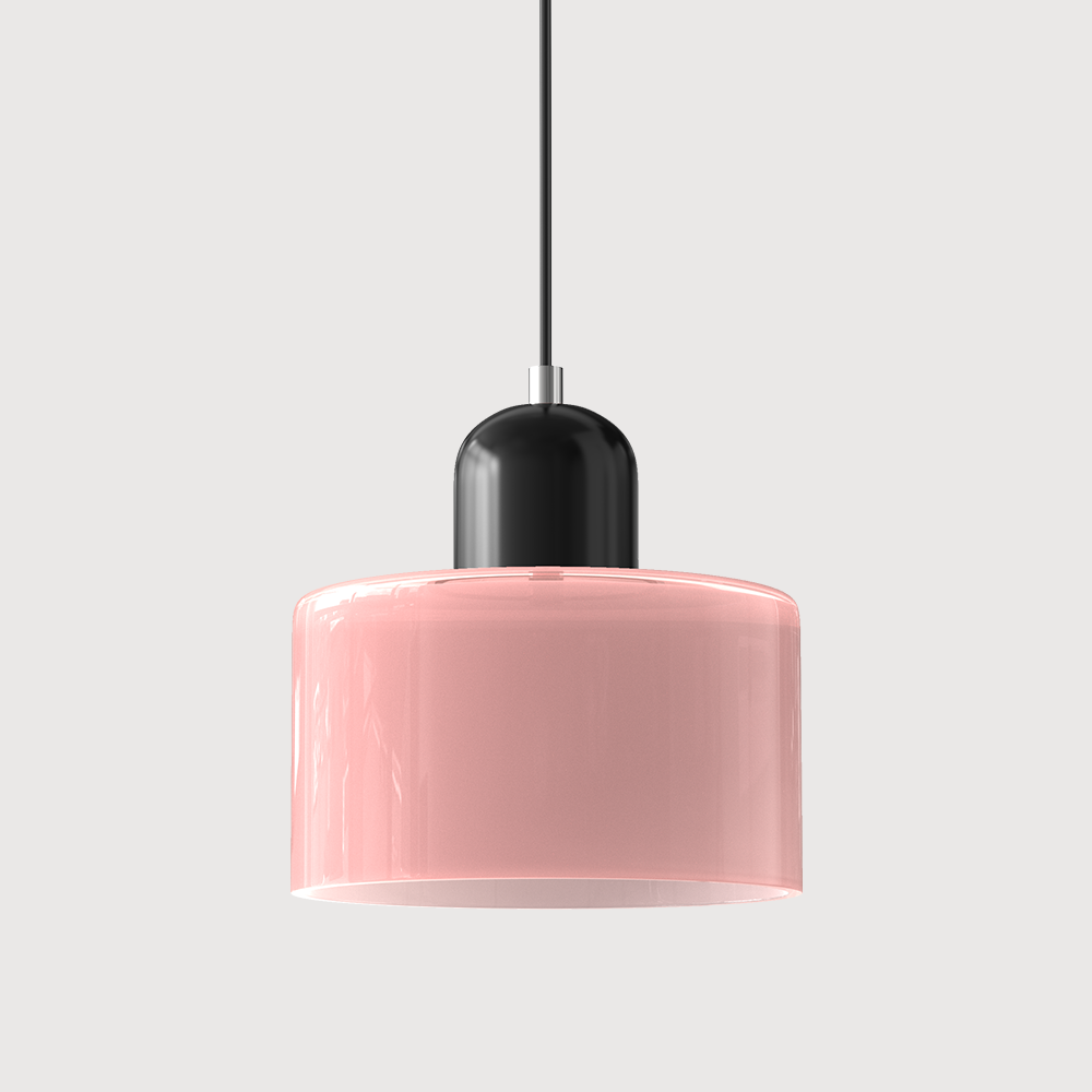 Chroma | Modern Bauhaus Cylinder And Dome Glass Pendant Light