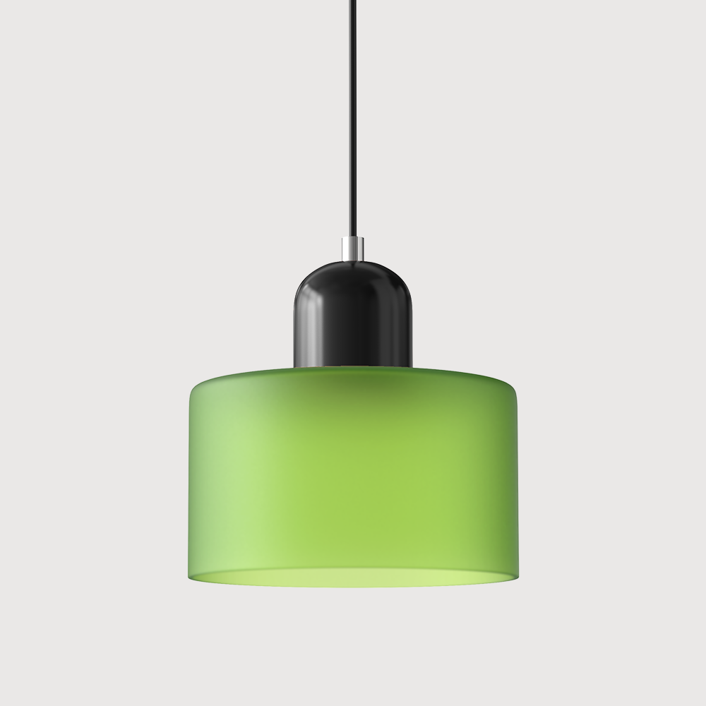 Chroma | Modern Bauhaus Cylinder And Dome Glass Pendant Light
