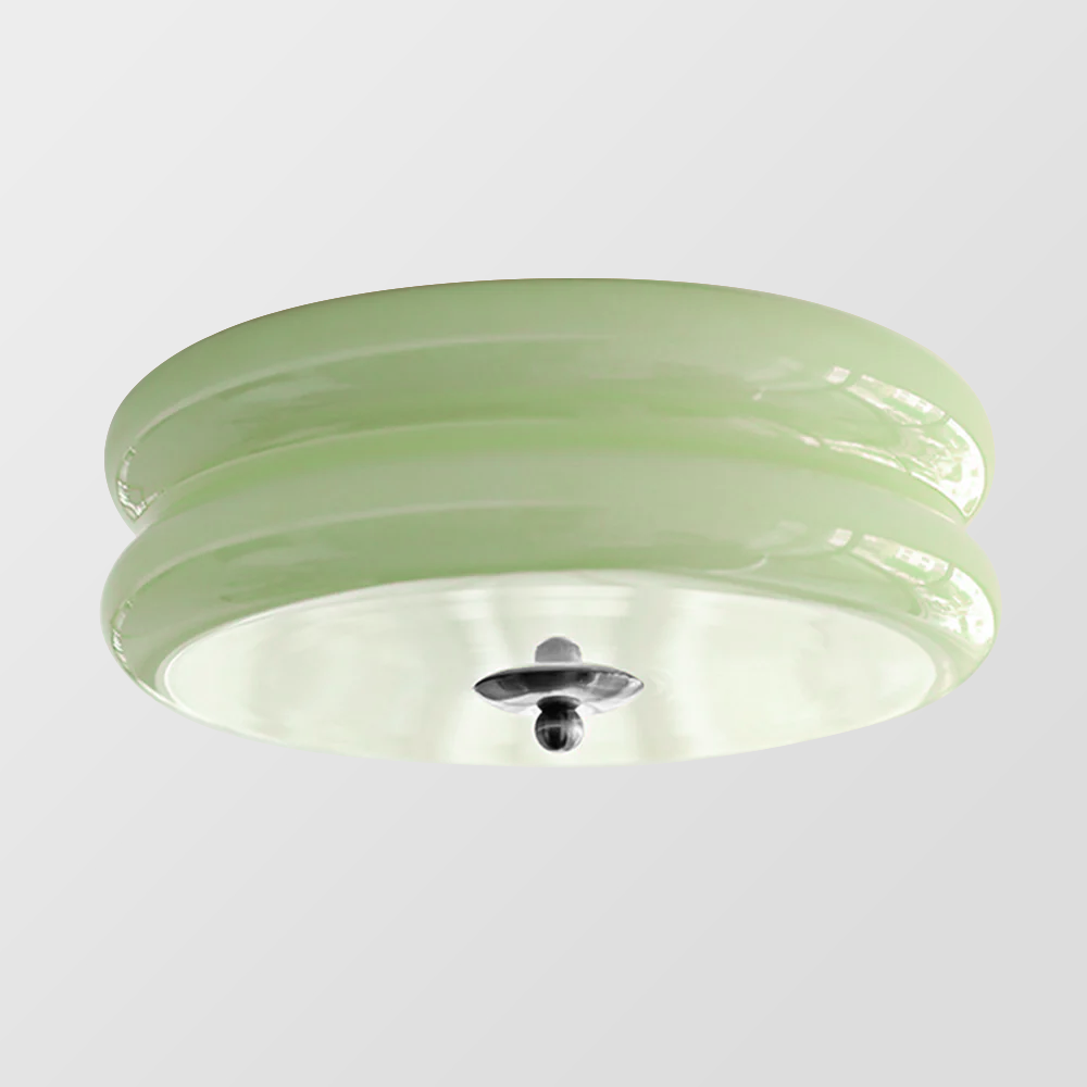 Crema | Vintage Cream Glass Flush Mount Ceiling Light