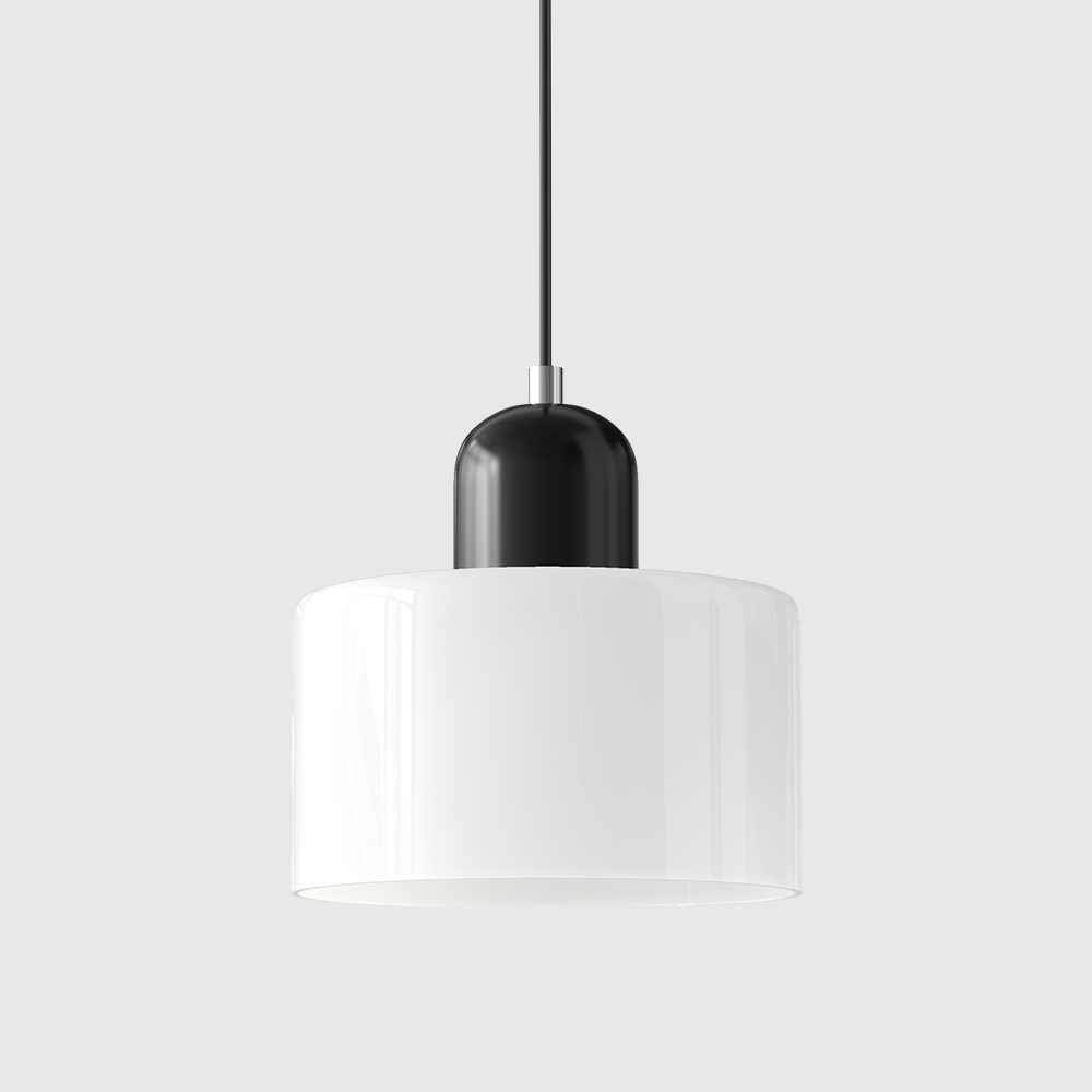Chroma | Modern Bauhaus Cylinder And Dome Glass Pendant Light