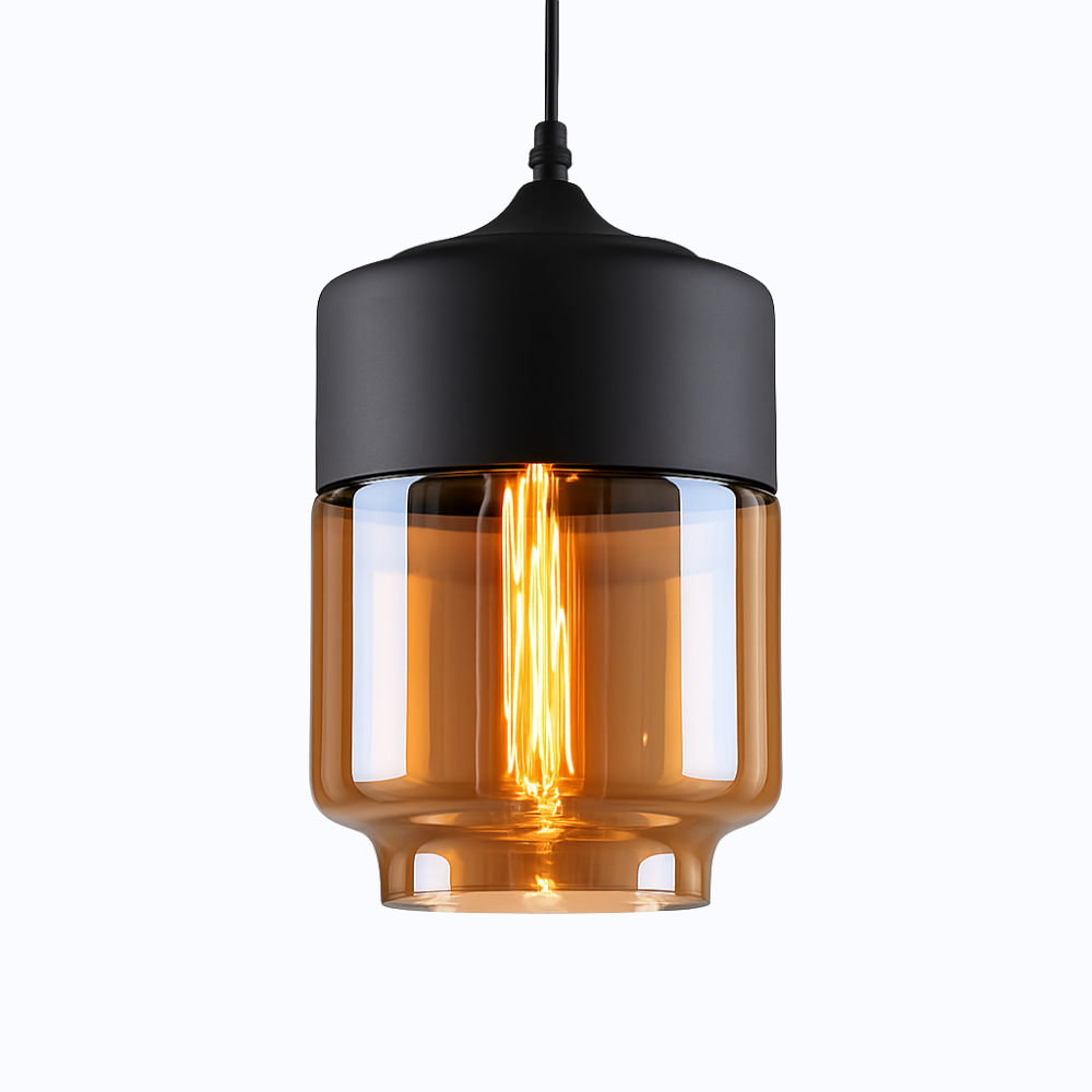 Verphine | Modern Industrial Glass Metal Loft Pendant Light