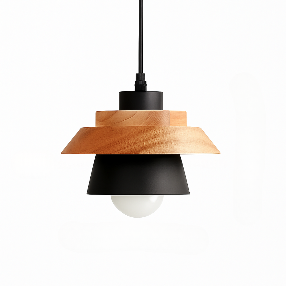 Virelo | Modern Nordic Metal And Wood Pendant Light