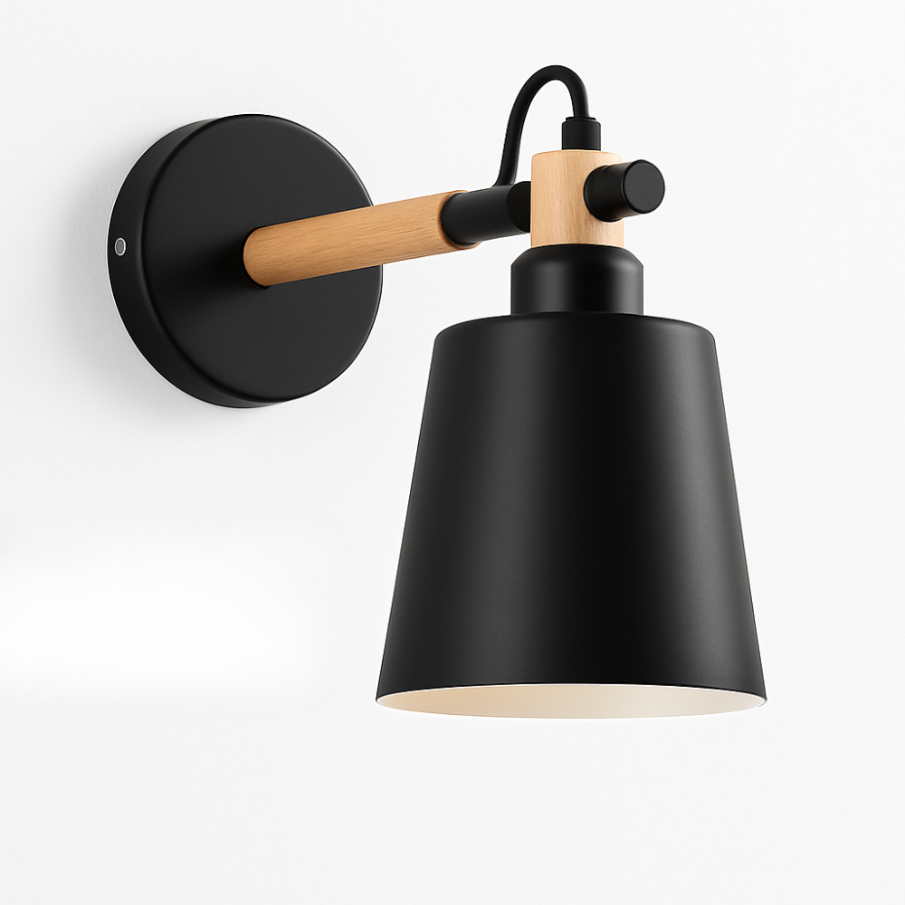 Vyrindo | Modern Nordic LED Wood Metal Wall Light