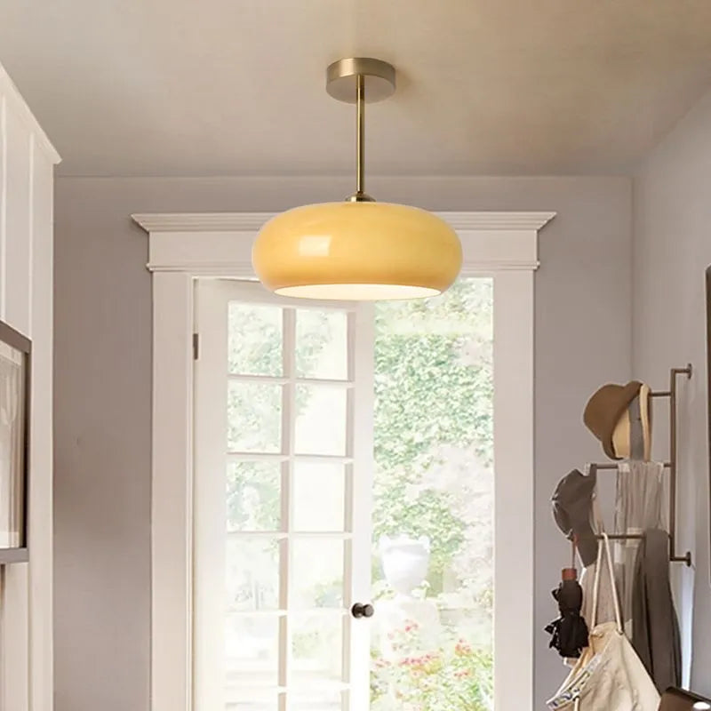 Aerisun | Minimalist Ambient Circular Glass Flush Mount Ceiling Light