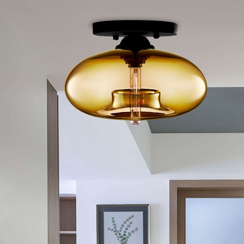 Murae | Retro Industrial Sphere Flush Mount Ceiling Light