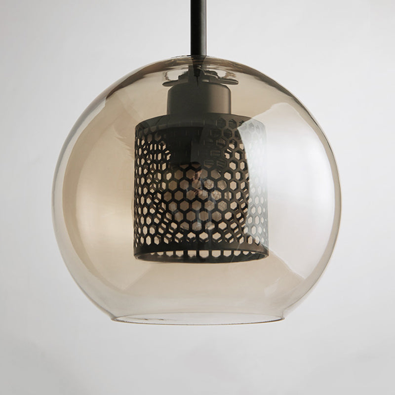 Vaelindor | Sleek Globe Glass Golden Luminaire Pendant Light