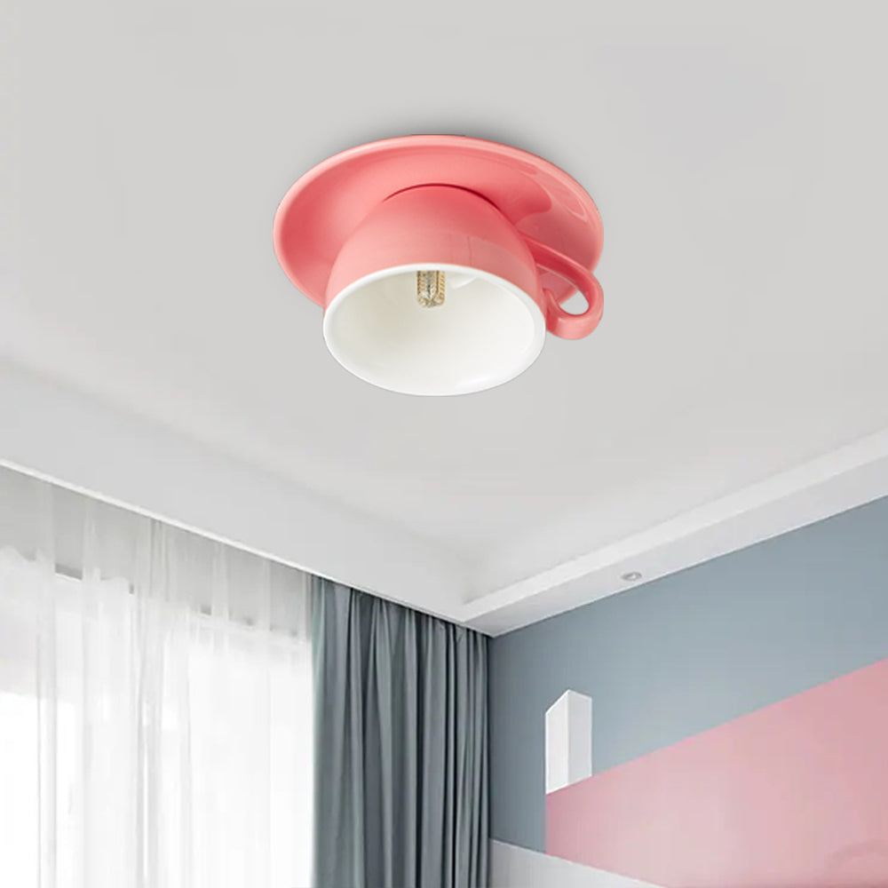 Valentina | Modern Ceramic Coffee Cup Flush Mount Ceiling Light