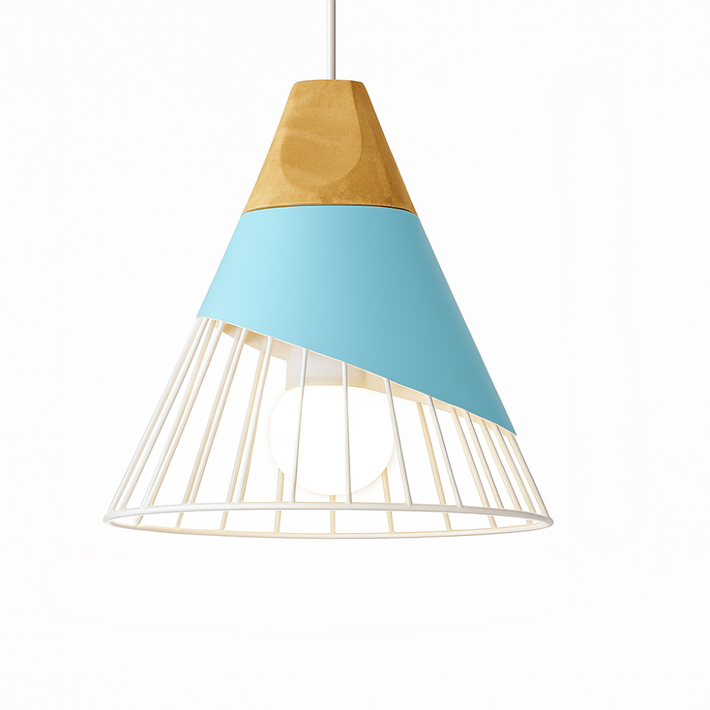 Virelo | Modern Nordic Metal And Wood Pendant Light