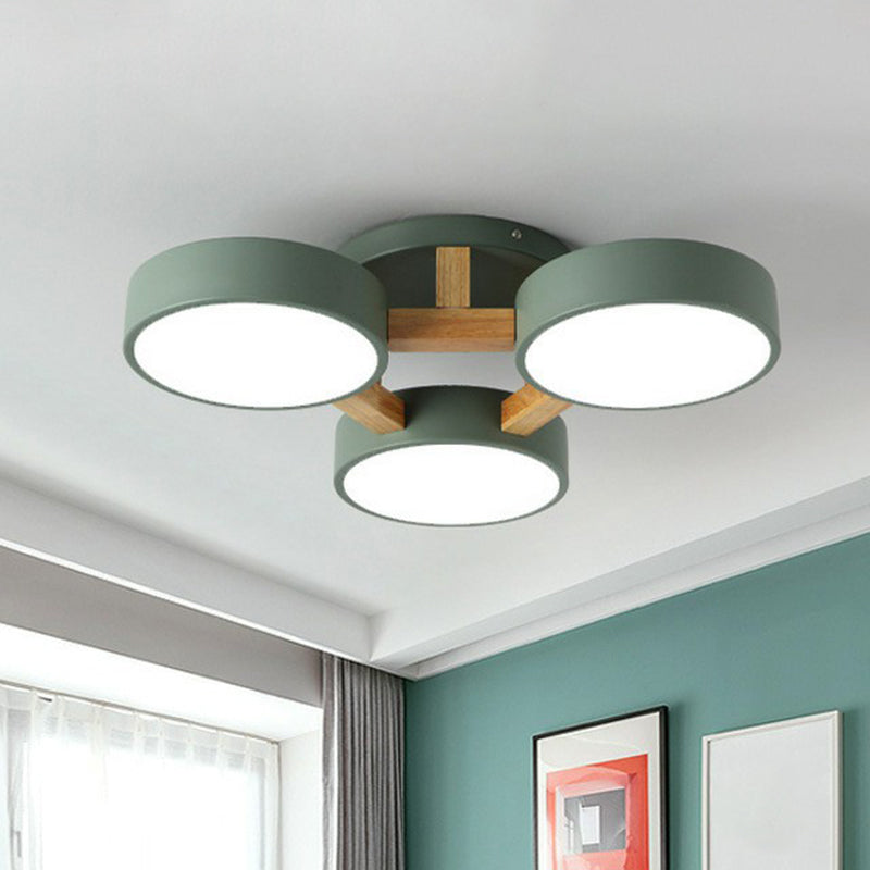 Ligne | Contemporary Geometric Wooden Flush Mount Ceiling Light