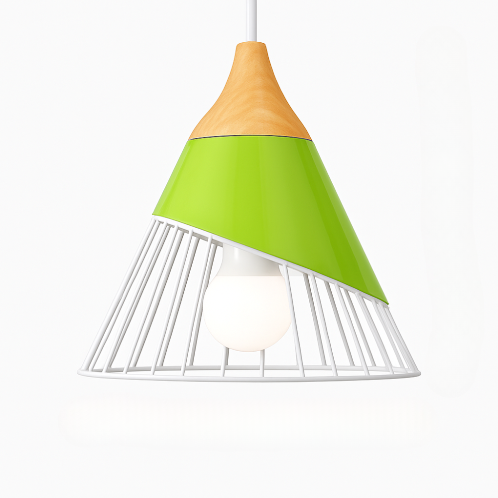 Virelo | Modern Nordic Metal And Wood Pendant Light