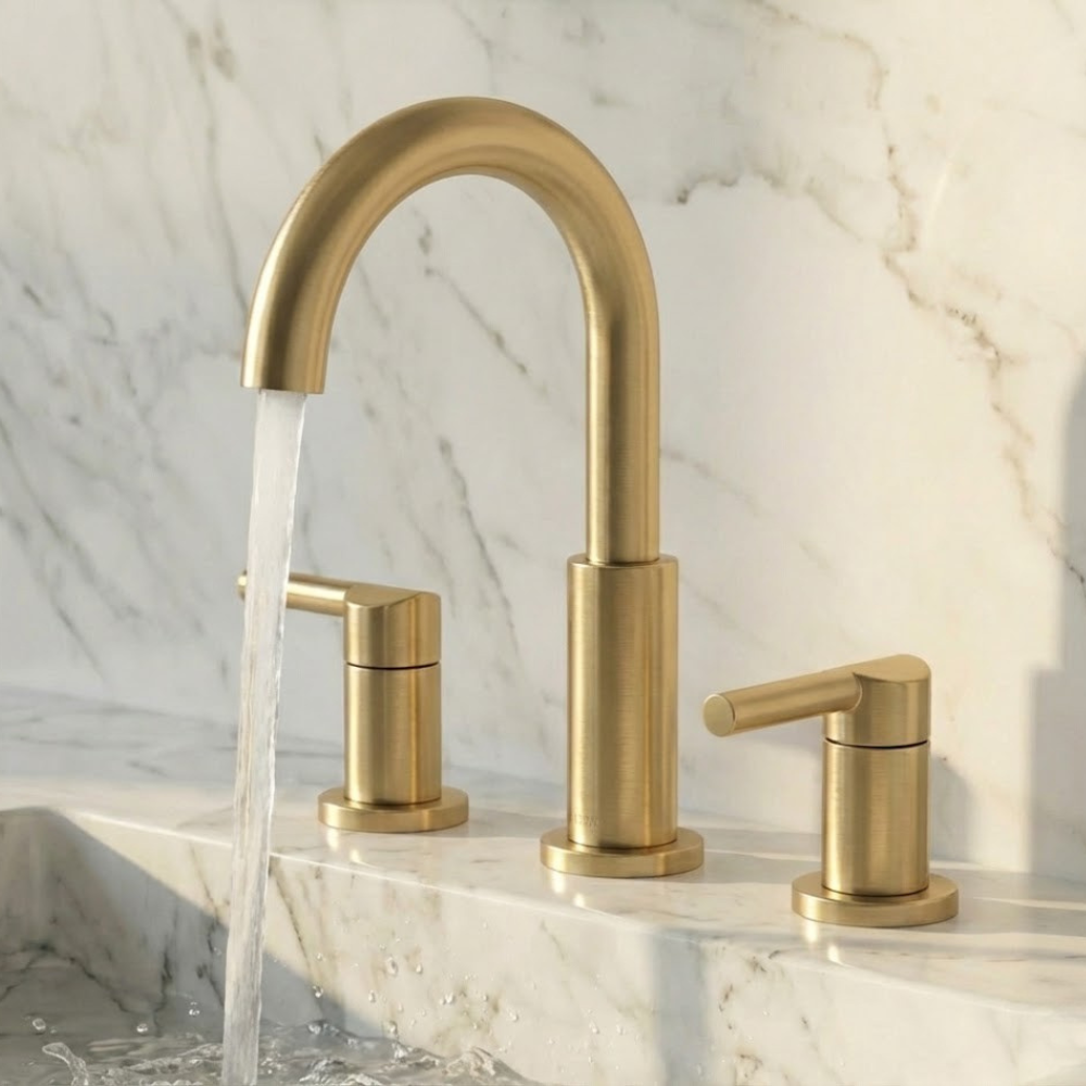 Arco | Curved Bathroom Tap With Dual Handle Control