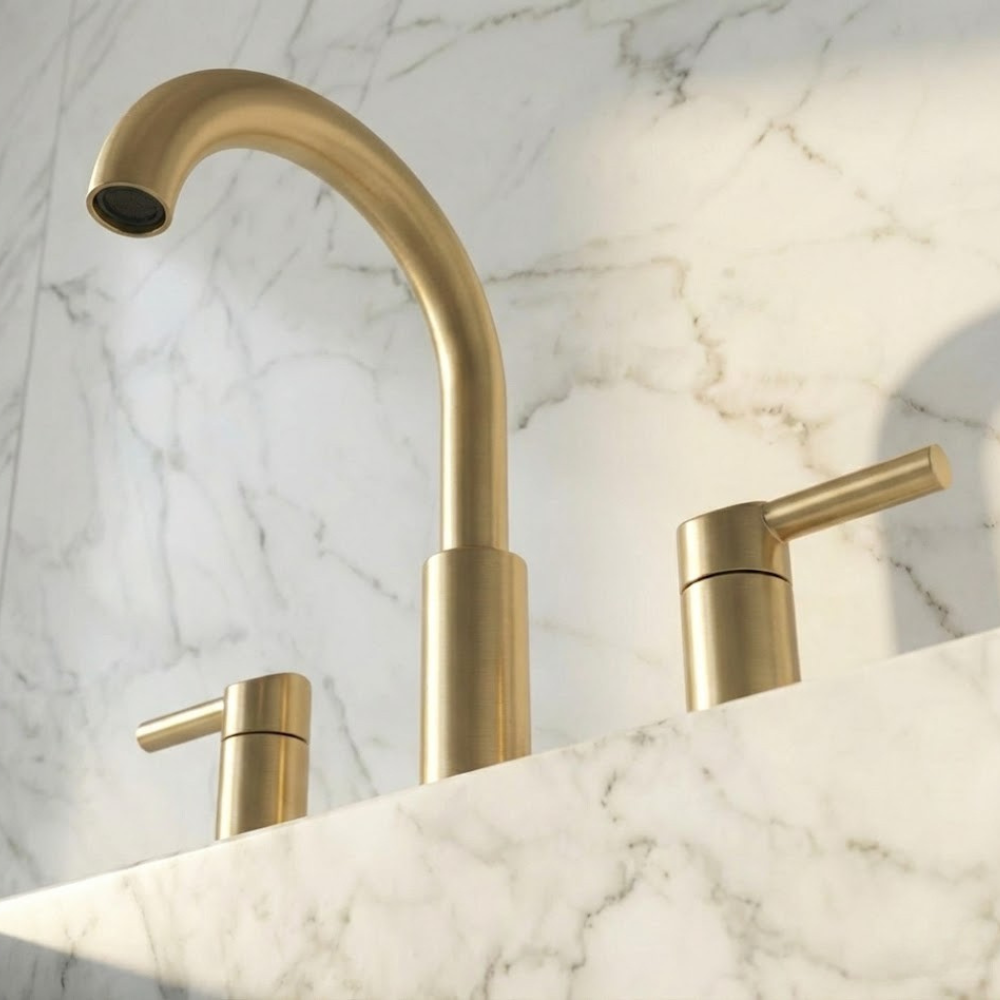 Arco | Curved Bathroom Tap With Dual Handle Control