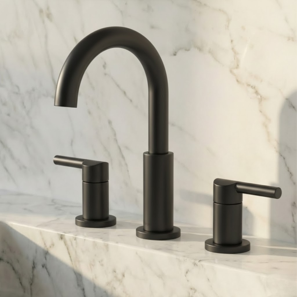 Arco | Curved Bathroom Tap With Dual Handle Control