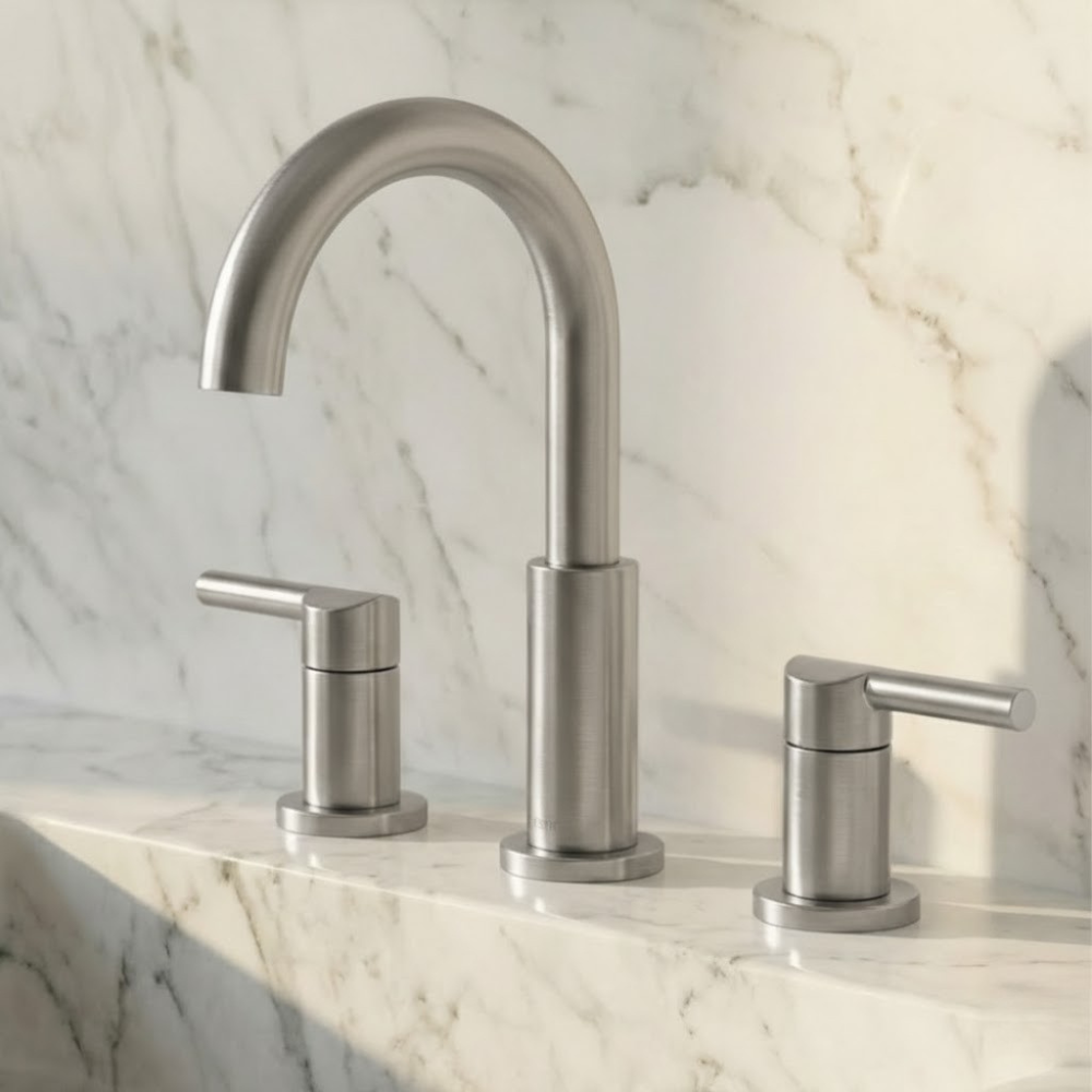 Arco | Curved Bathroom Tap With Dual Handle Control
