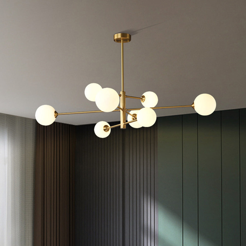 Elvorn | Symmetrical Spherical Glass Globe Modern Chandelier