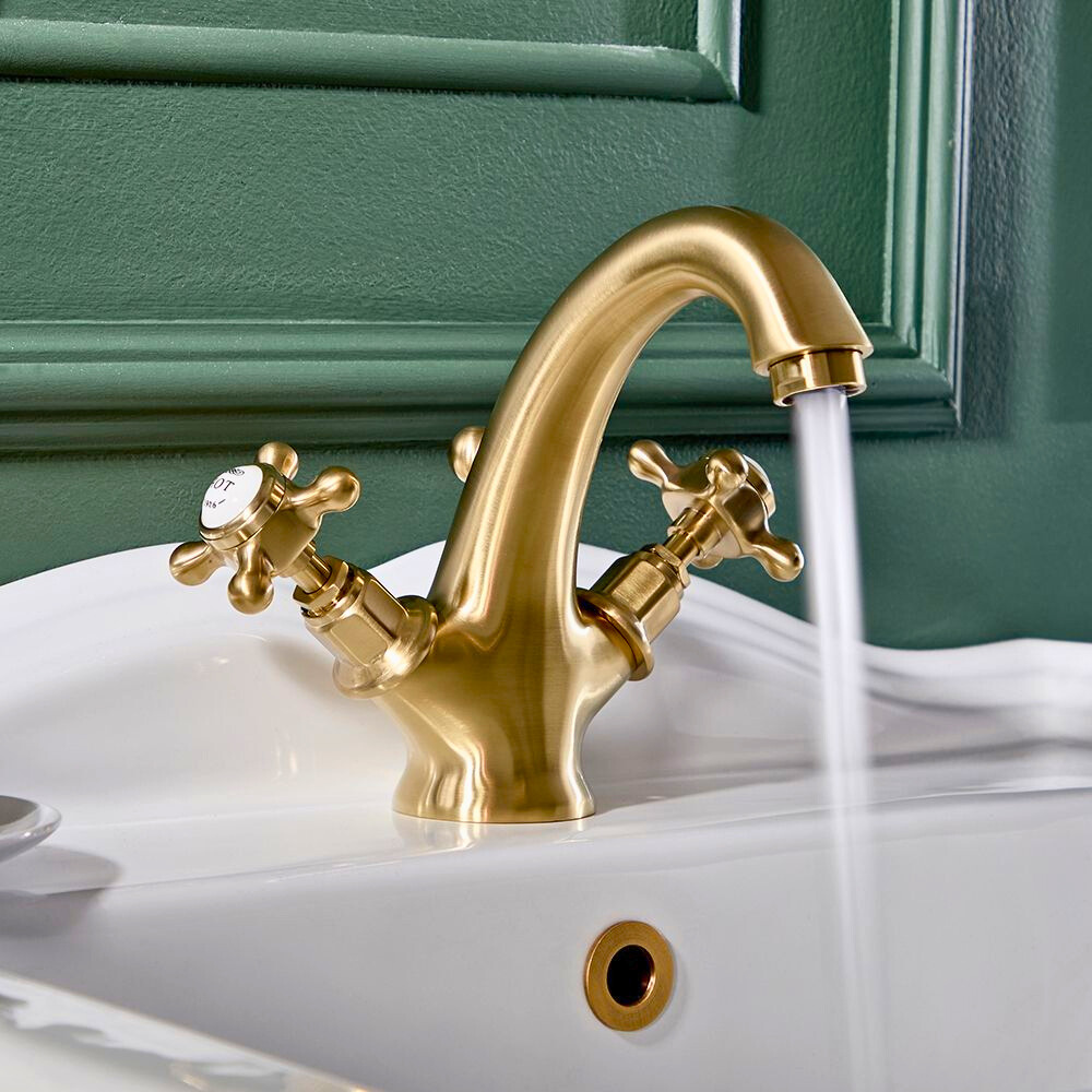 Noble | Traditional Bathroom Tap With Crosshead Handles