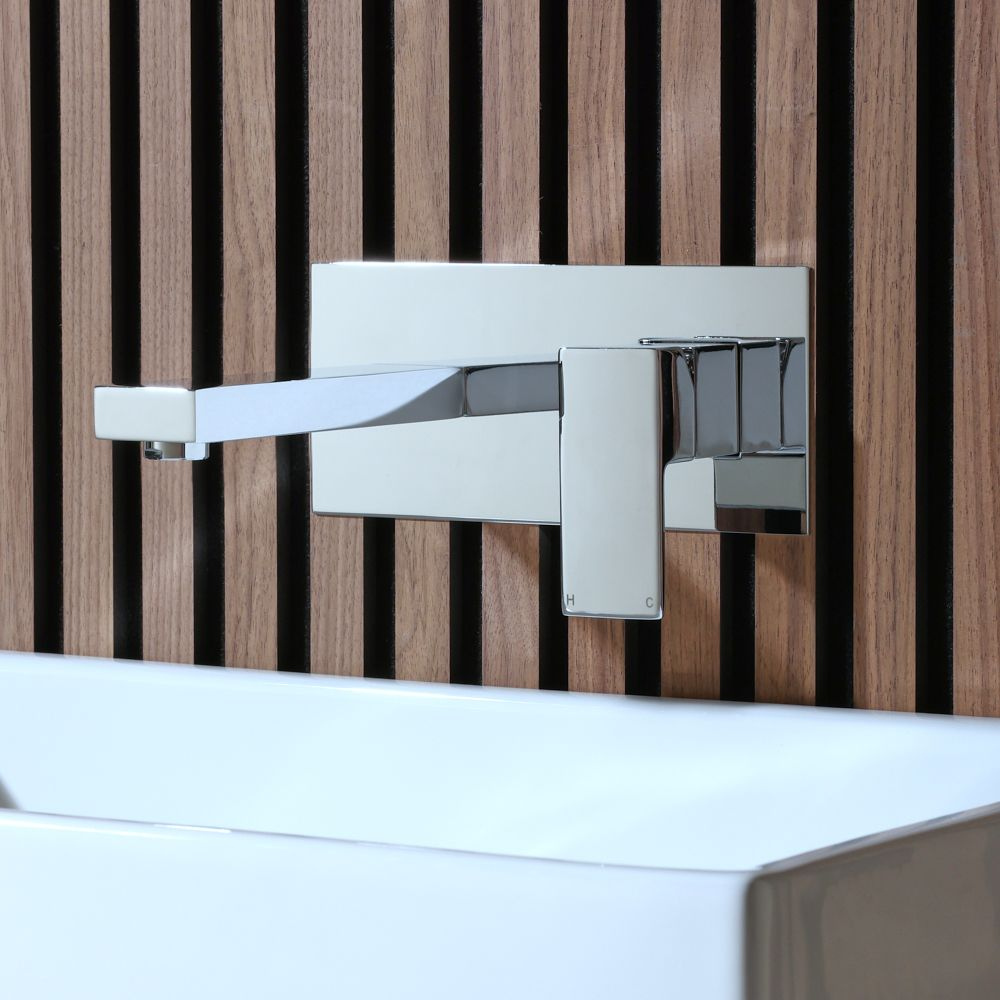 Vectra | Wall Mounted Square Profile Basin Mixer Tap