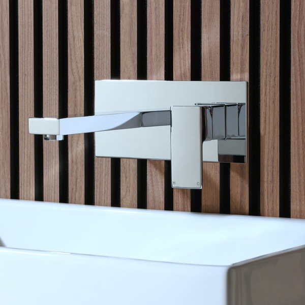Vectra | Wall Mounted Square Profile Basin Mixer Tap