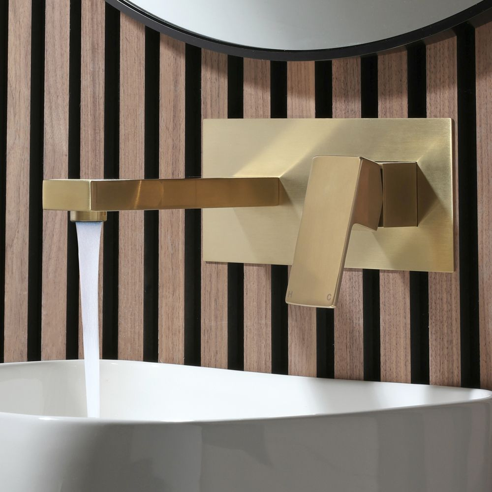 Vectra | Wall Mounted Square Profile Basin Mixer Tap
