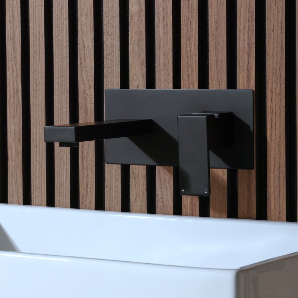 Vectra | Wall Mounted Square Profile Basin Mixer Tap