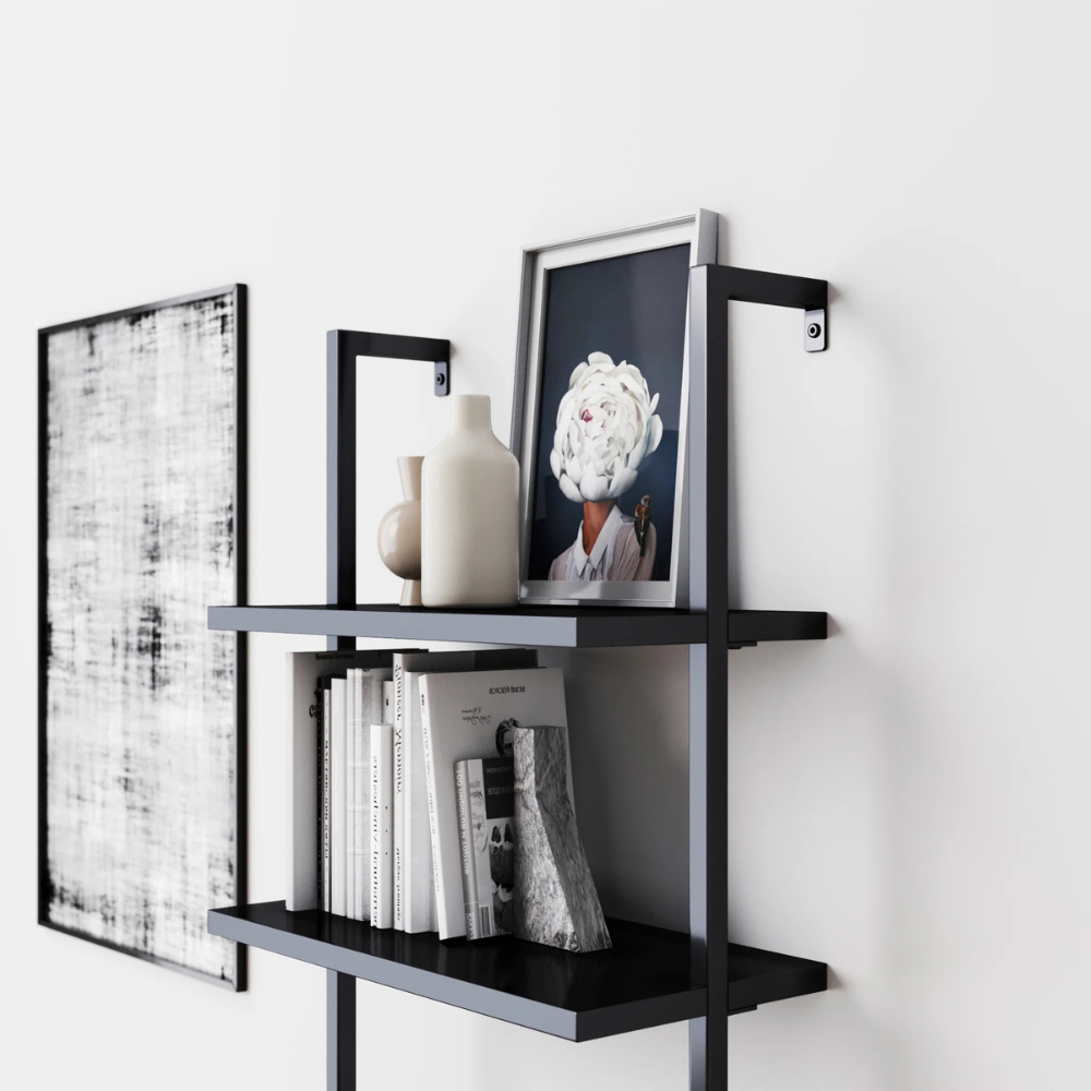 Altus | Wall Mounted Ladder Bookshelf with 5 Shelves