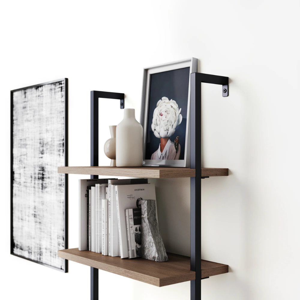 Altus | Wall Mounted Ladder Bookshelf with 5 Shelves