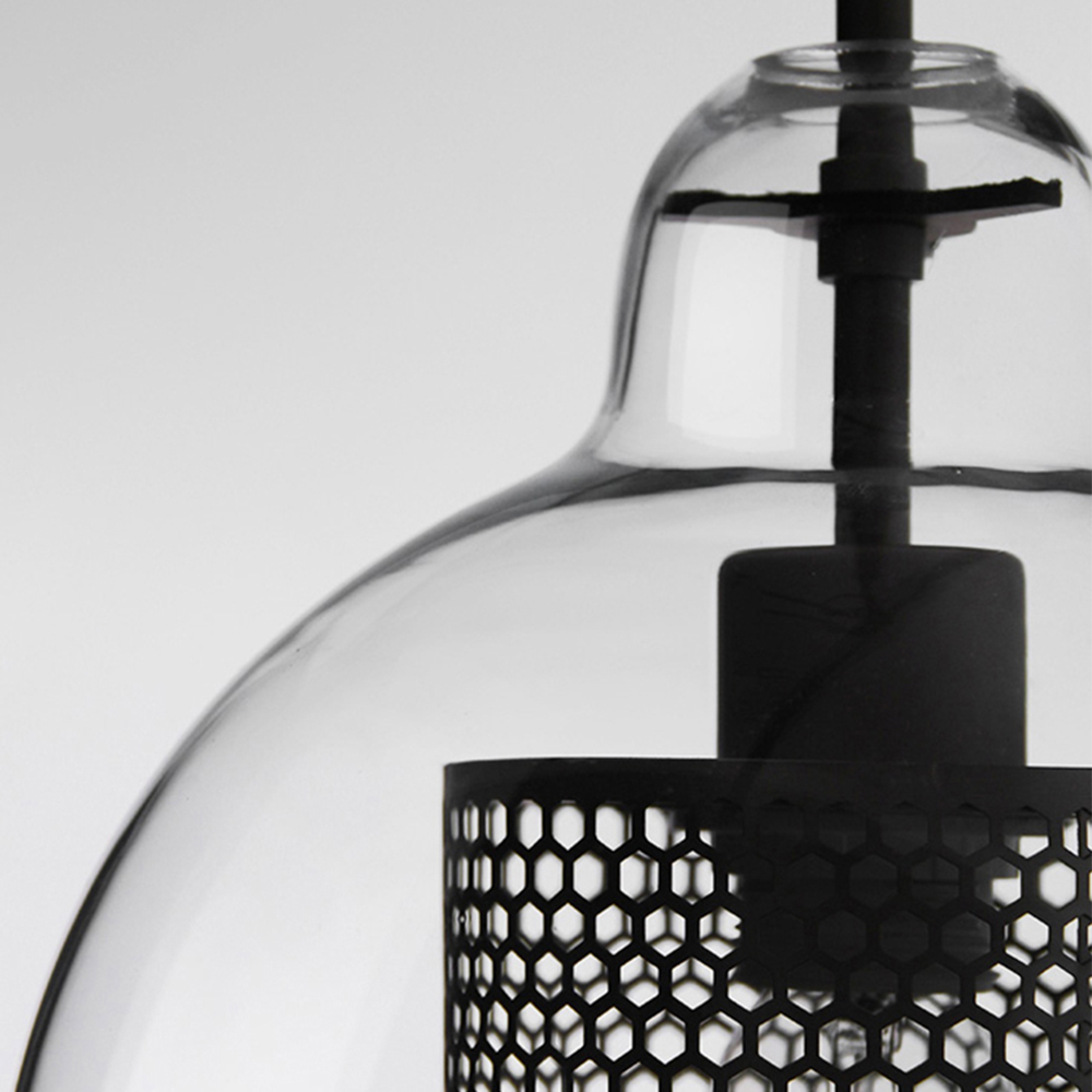 Cylura | Modern Clear Glass And Perforated Inner Lamp Pendant Light