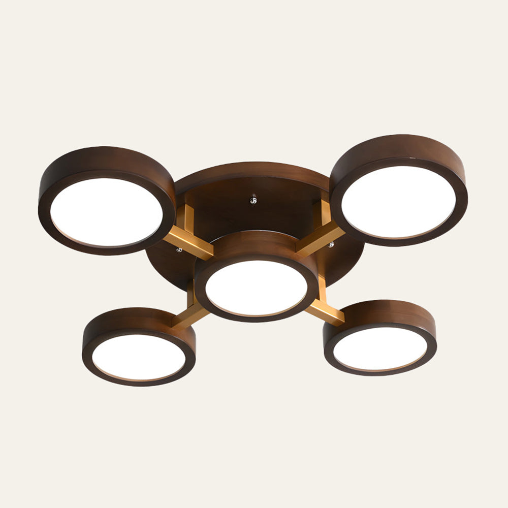 Ligne | Contemporary Geometric Wooden Flush Mount Ceiling Light