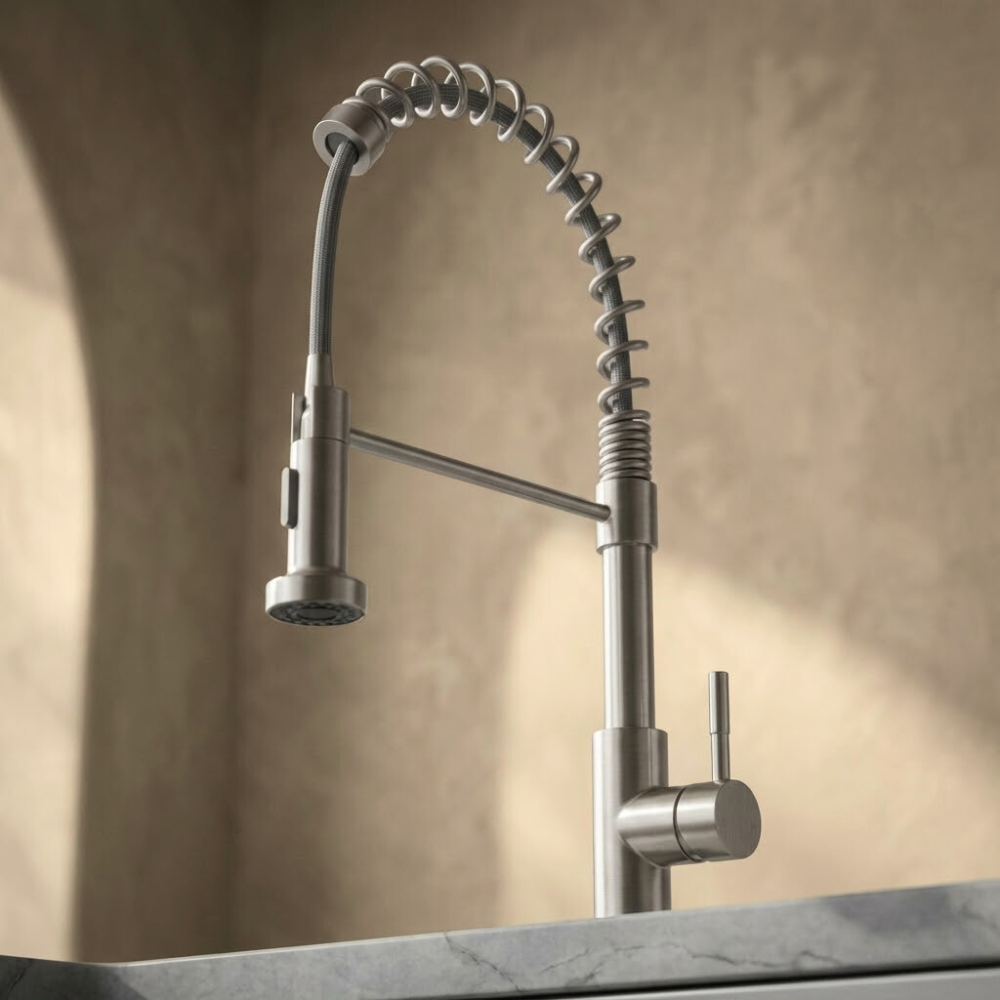 Helix | Pre-Rinse Kitchen Tap with Pull-Down Sprayer & Dual Mode Spray