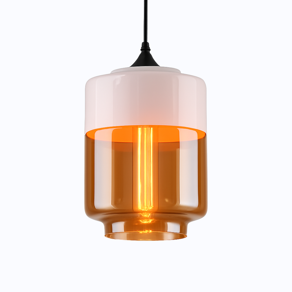 Verphine | Modern Industrial Glass Metal Loft Pendant Light