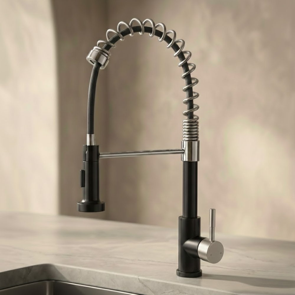Helix | Pre-Rinse Kitchen Tap with Pull-Down Sprayer & Dual Mode Spray