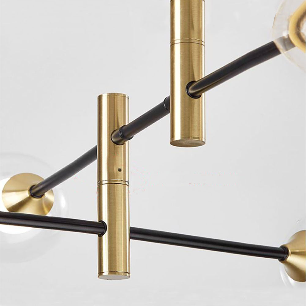 Lythara | Cascading Drop Silhouette Geometric Glass Globe Pendant Ceiling Light