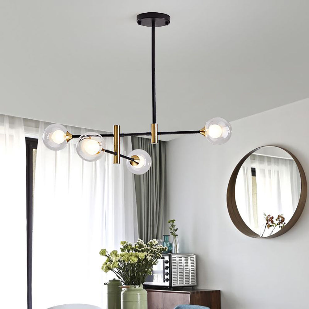 Lythara | Cascading Drop Silhouette Geometric Glass Globe Pendant Ceiling Light