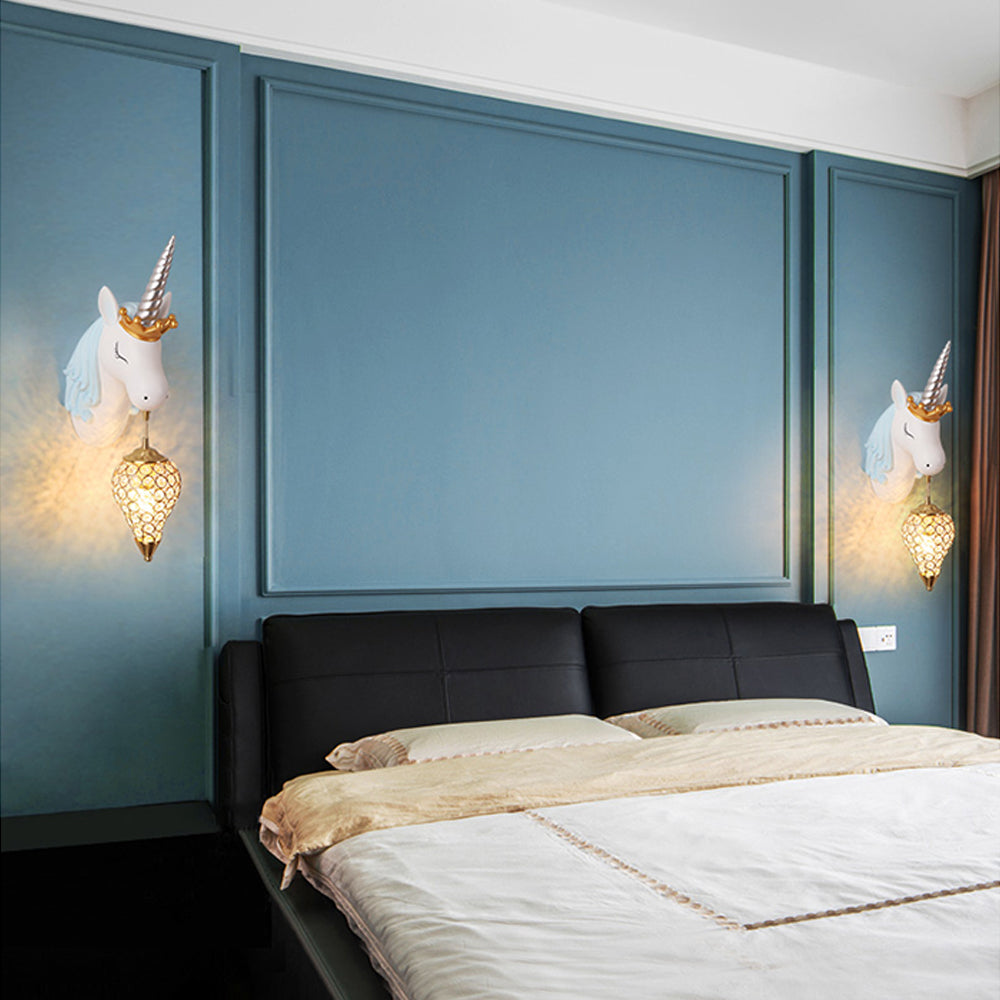 Whimthos | Whimsical Unicorn Silhouette Nursery Wall Light