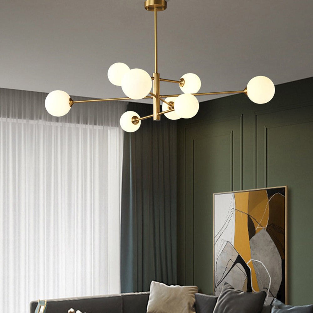 Elvorn | Symmetrical Spherical Glass Globe Modern Chandelier